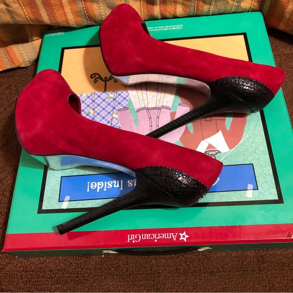 H by Halston Red Stilettos Platforms Size 8.5 - Picture 3 of 8